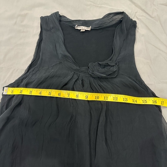 Tempo Paris Black Silk Dress, Made in Italy, Size L - Picture 7 of 8